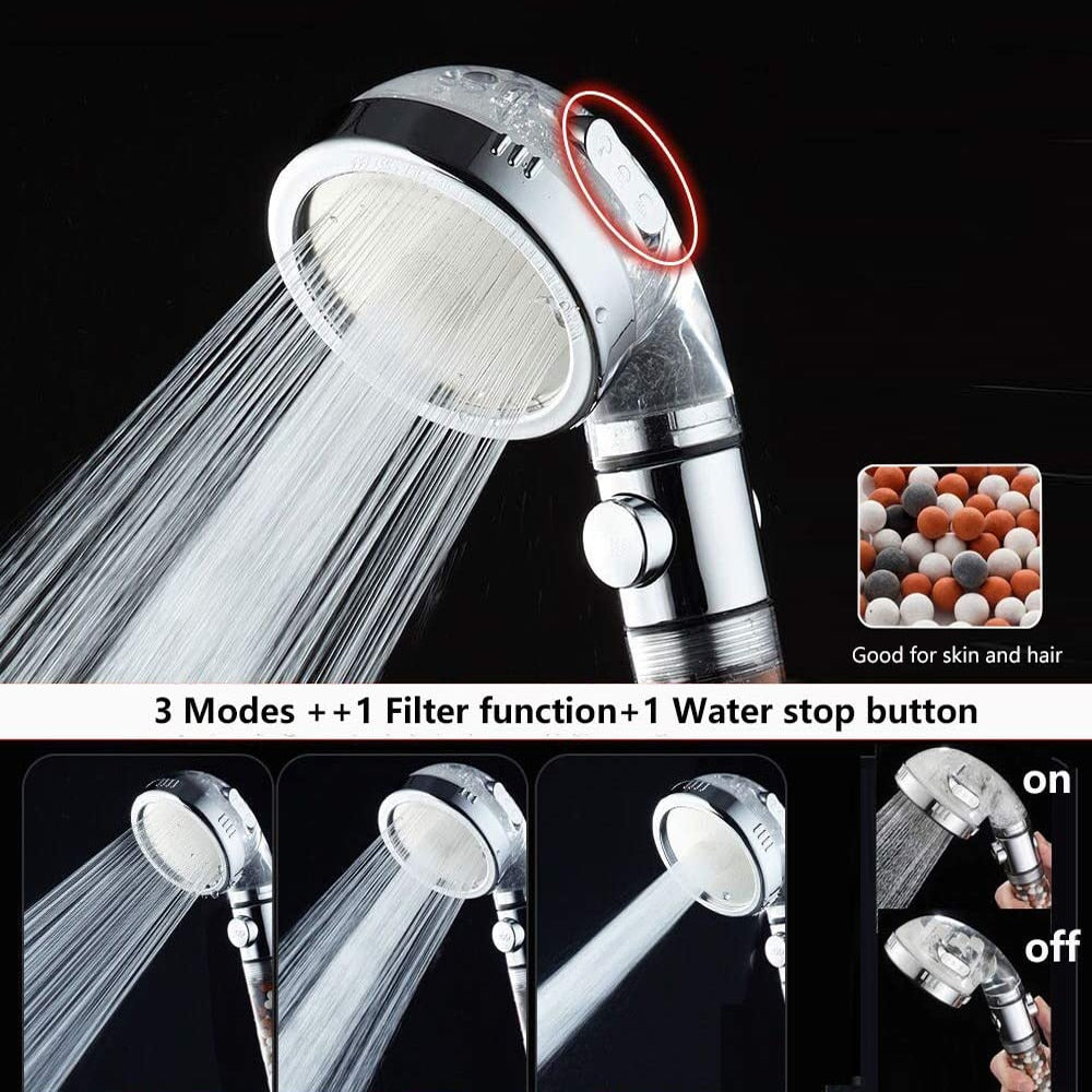 3 Mode Water Filtration Shower Head