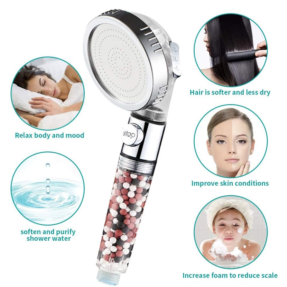 3 Mode Water Filtration Shower Head