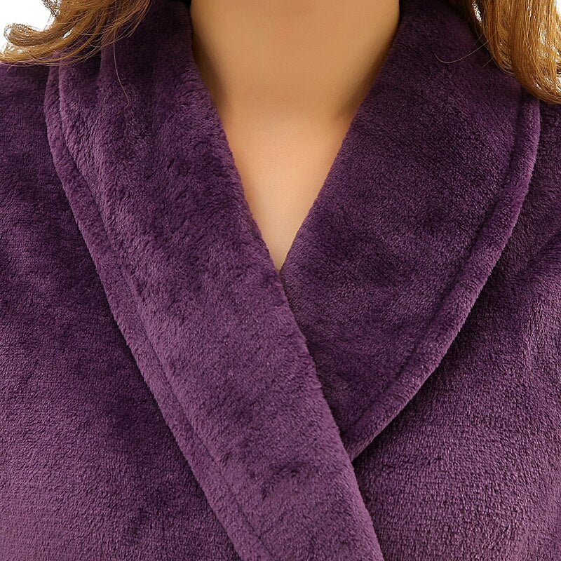 Soft Warm Fleece Bathrobe