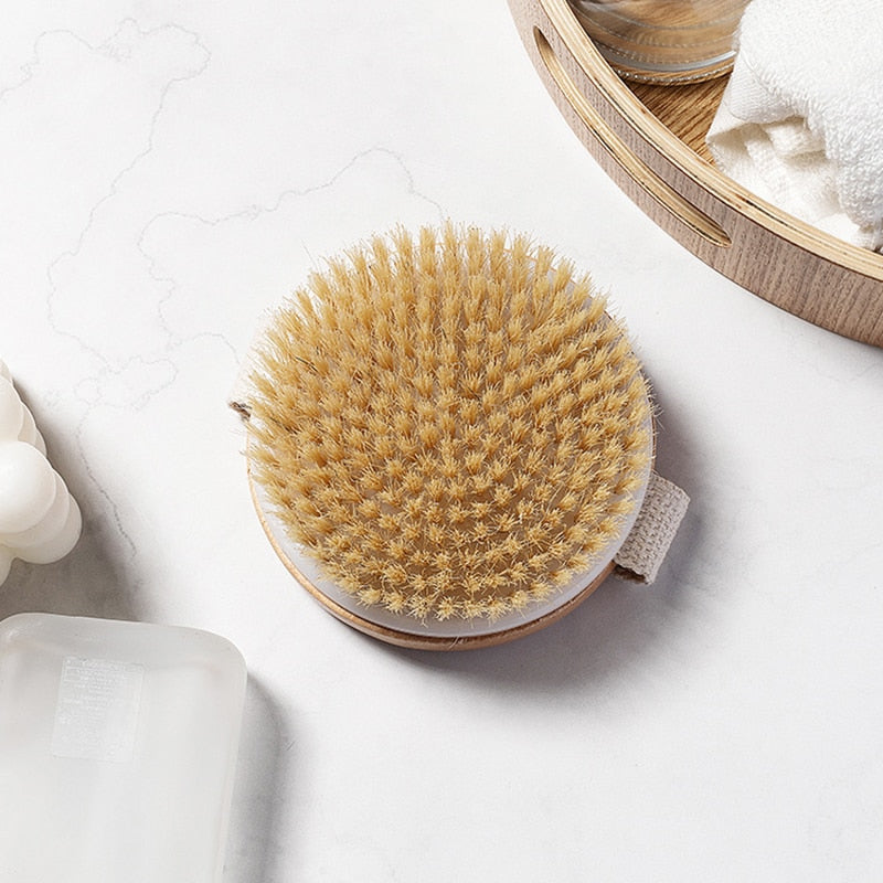 Wooden Plant Fiber Exfoliating Brush