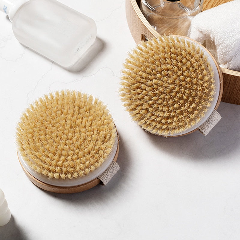 Wooden Plant Fiber Exfoliating Brush