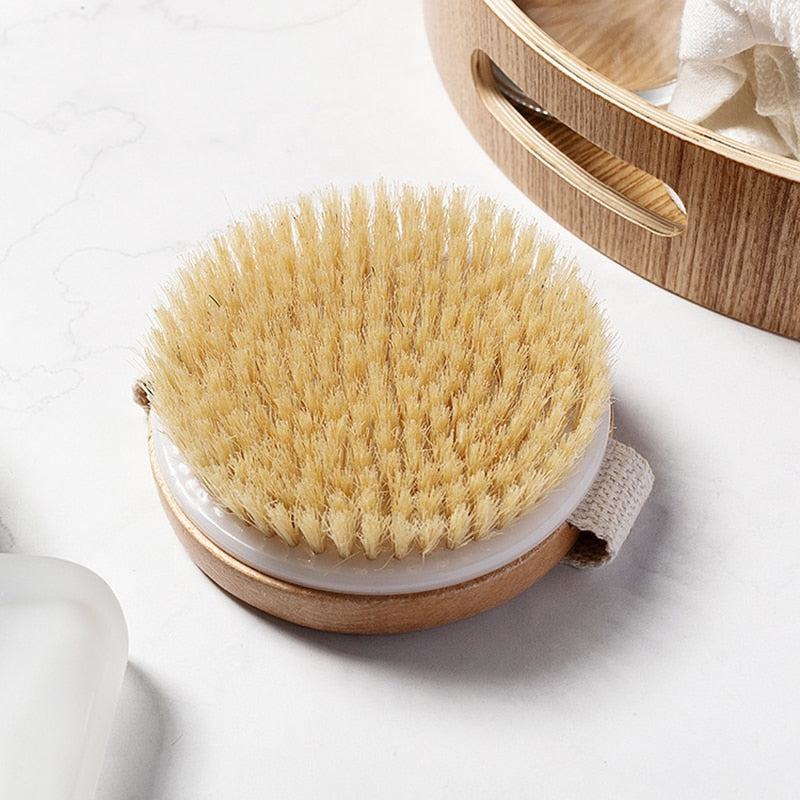 Wooden Plant Fiber Exfoliating Brush