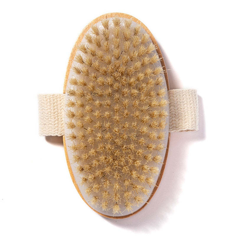 Natural Bristle Brush for Wet or Dry Brushing